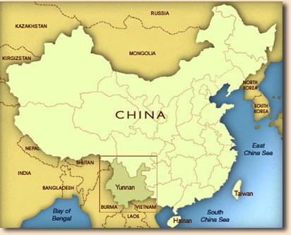 China Tea map